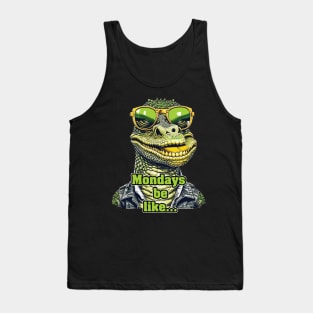 Crocodile Mondays Be Like Vector Sticker - Funny Hangover Style Tank Top